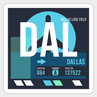 Dallas (DAL) Airport // Sunset Baggage Tag Sticker